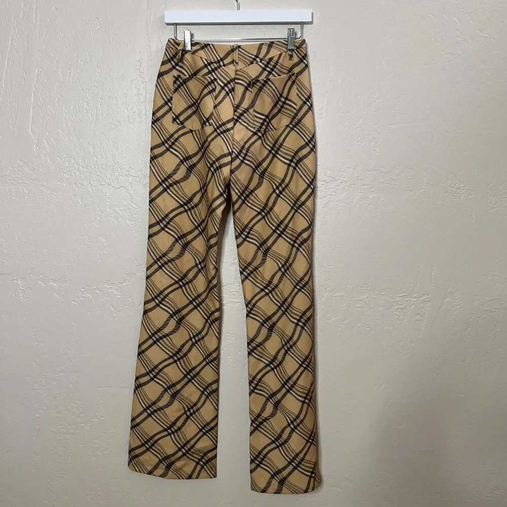 I AM GIA Carmel Tan Plaid Wide Leg Pants - Picture 7 of 7
